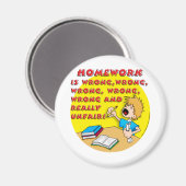 宿題が違う！（少年） マグネット (正面/裏面)