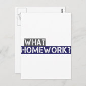 宿題って? ポストカード (正面/裏面)
