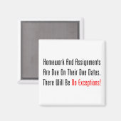 宿題と課題が期限に達している マグネット (正面/裏面)