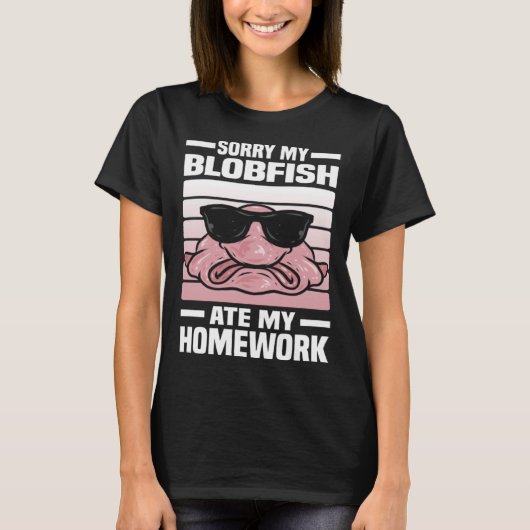宿題のシミ食べがごめんね Tシャツ (正面)