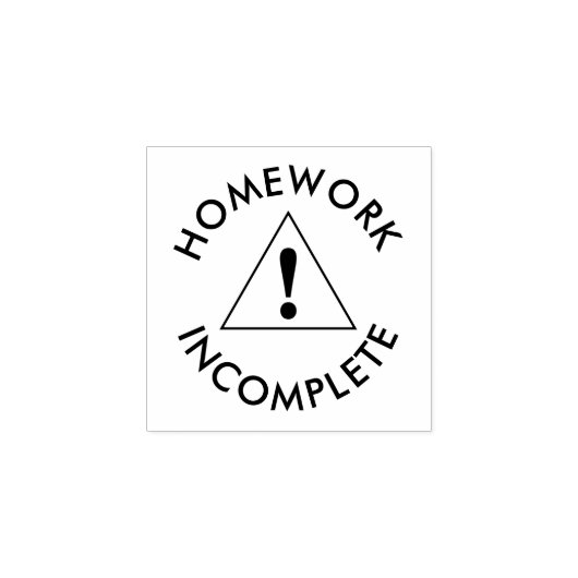 宿題の不完全な先生 ラバースタンプ (インプリント)
