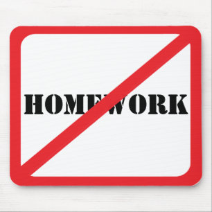 宿題の反Schoolworkのおもしろいな子供無し マウスパッド