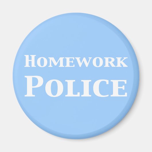 宿題の警察のプレゼント マグネット (正面)