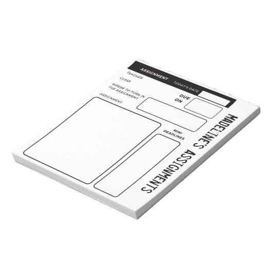 宿題の追跡パーソナライズされたのためのADHDキッズパッド ノートパッド (回転)