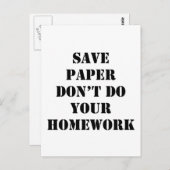 宿題を出すな ポストカード (正面/裏面)