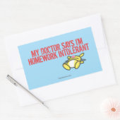 宿題を禁止する人 長方形シール (封筒)