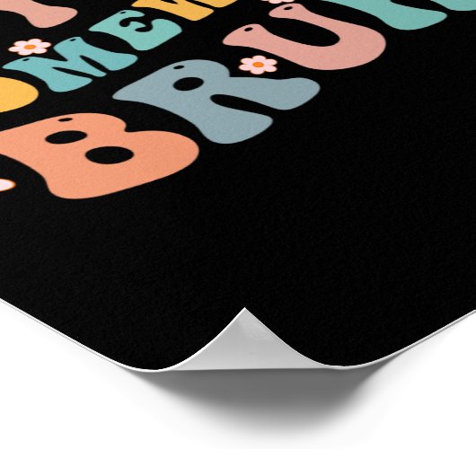 宿題を行うBruhおもしろい中学校 ポスター (角)