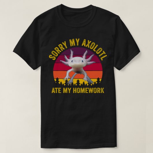 宿題を食べ悪く Tシャツ (デザイン正面)