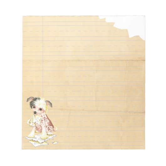 宿題中国のを食べ焦った ノートパッド (正面)