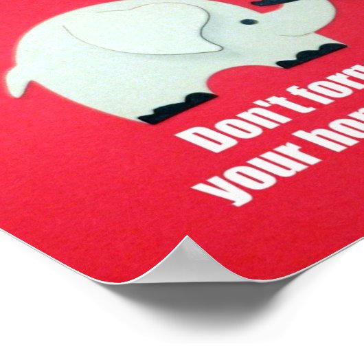 宿題忘れをやめて ポスター (角)