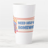 宿題救済が必要か？ カフェラテマグ (正面)