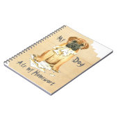 宿題食べのブルマスチフ ノートブック (左側)