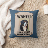 宿題食べ物の犬の写カスタム真を望む クッション (ブランケット)