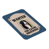 宿題食べ物の犬の写カスタム真を望む マグネット (右側)