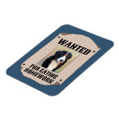 宿題食べ物の犬の写カスタム真を望む マグネット (左側)