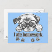 宿題食べ ポストカード (正面/裏面)