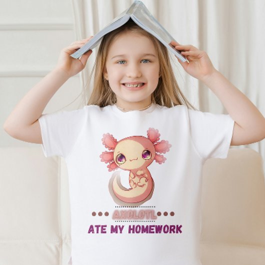 宿題食べTシャツの軸外に Tシャツ