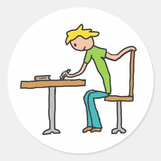 宿題 ラウンドシール (正面)