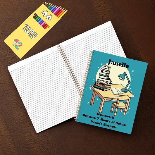 宿題：学校で7時間勉強するだけでは足りなかった ノートブック