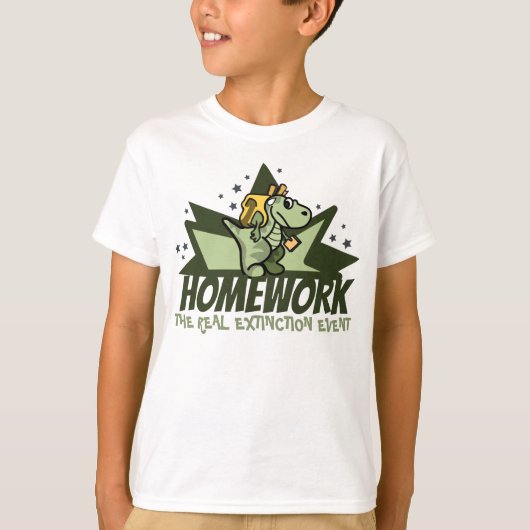 宿題: 真の絶滅イベント Tシャツ (正面)