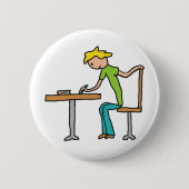 宿題 缶バッジ (正面)