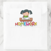 宿題 長方形シール (バッグ)