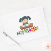 宿題 長方形シール (封筒)