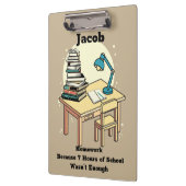 宿題: 7時間の学校では十分ではなかったからだ クリップボード (左)