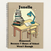 宿題: 7時間の学校では十分ではなかったからだ プランナー手帳 (正面)