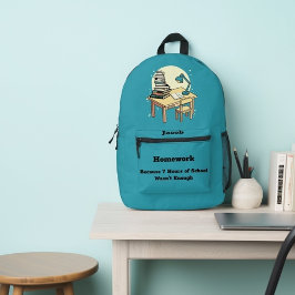 宿題： 7時間の学校では十分ではなかったからだ プリントバックパック