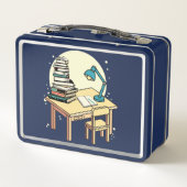 宿題： 7時間の学校では十分ではなかったからだ メタルランチボックス (裏面)