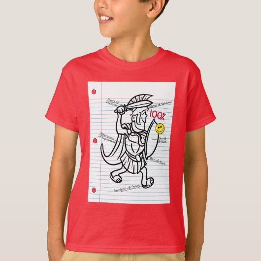 宿題Tシャツの神の武具トロイの兵士 Tシャツ (正面)