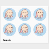 寂しいうさぎちゃん 会いたい ラウンドシール (シート)