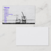 寂しいギターの音楽業界カードテンプレート 名刺 (正面/裏面)