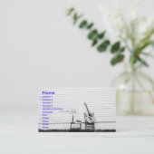 寂しいギターの音楽業界カードテンプレート 名刺 (スタンド正面)