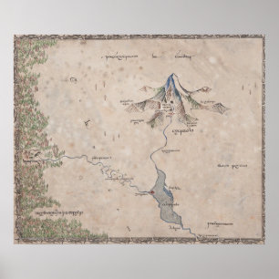 寂しい山のシンダリン地図 ポスター