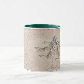 寂しい山のシンダリン地図 マグカップ (中央)