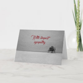 寂しい木   -とても深い悔やみや弔慰 カード