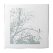 寂しい鳩、水 タイル (正面)