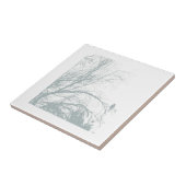 寂しい鳩、水 タイル (側面)