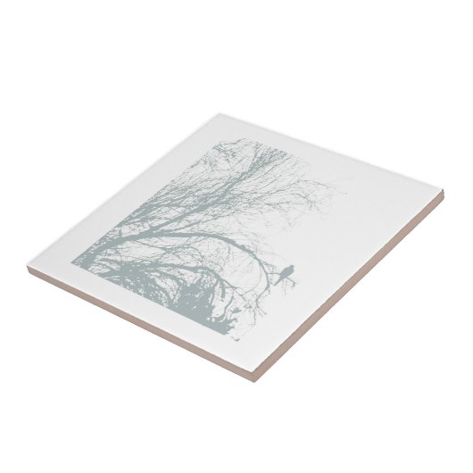 寂しい鳩、水 タイル (側面)