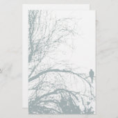 寂しい鳩、水 便箋 (正面/裏面)