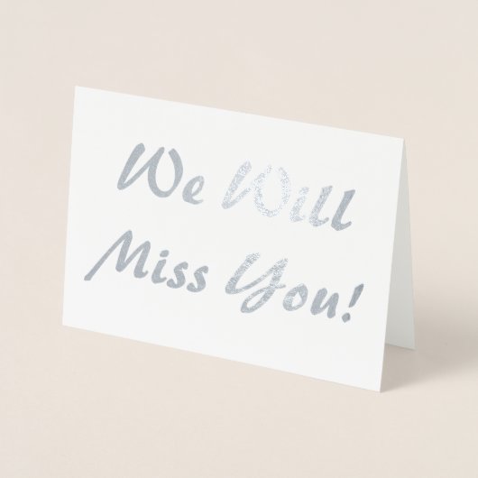 寂しくなりますね！ 箔カード (正面)