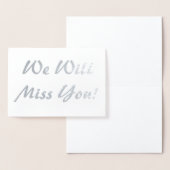 寂しくなりますね！ 箔カード (ディスプレー)