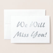 寂しくなりますね！ 箔カード (封筒付き正面)