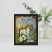 寄せ集め旧友幽霊猫絵葉書 ポストカード (スタンド正面)