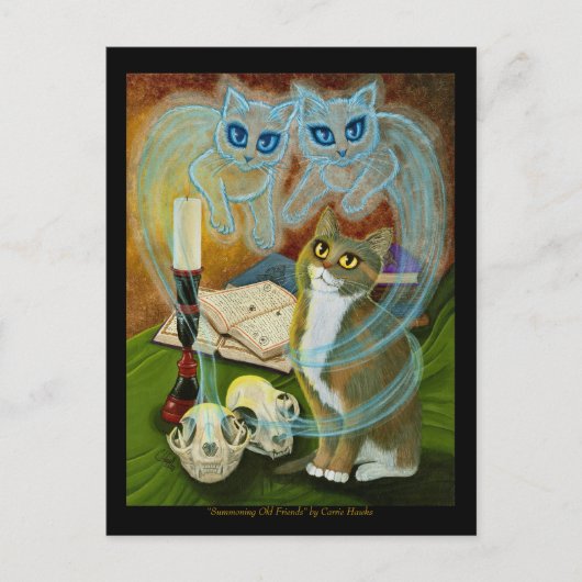 寄せ集め旧友幽霊猫絵葉書 ポストカード (正面)