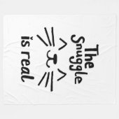 寄り実在ころ白 フリースブランケット (正面(横))