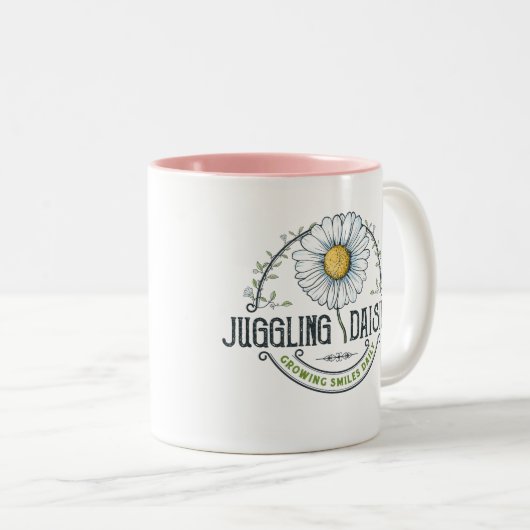 寄り添いはコ実在ーヒー・マグ! – ジャグリングデイジー ツートーンマグカップ (正面右)