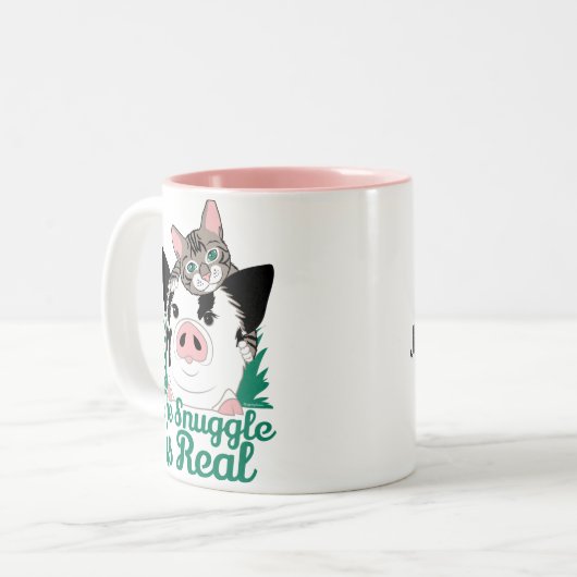 寄り添いはコ実在ーヒー・マグ! – ジャグリングデイジー ツートーンマグカップ (正面左)